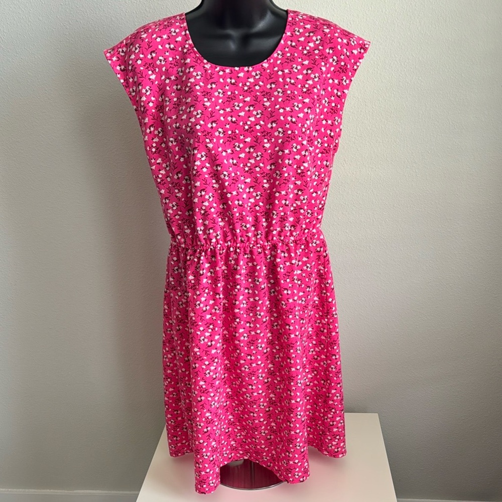 Old Navy Pink Floral Elastic Waist Mini Dress - Size M